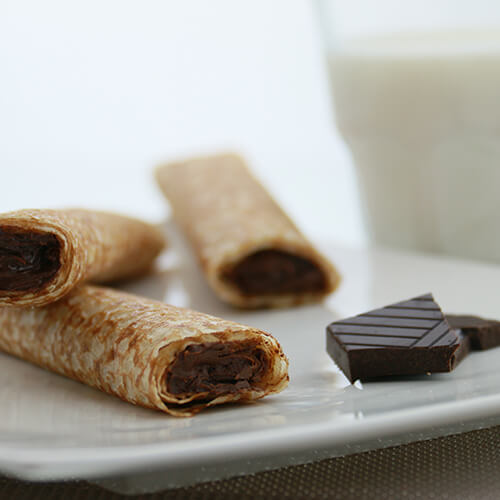 chocolate filled crepes - french baker